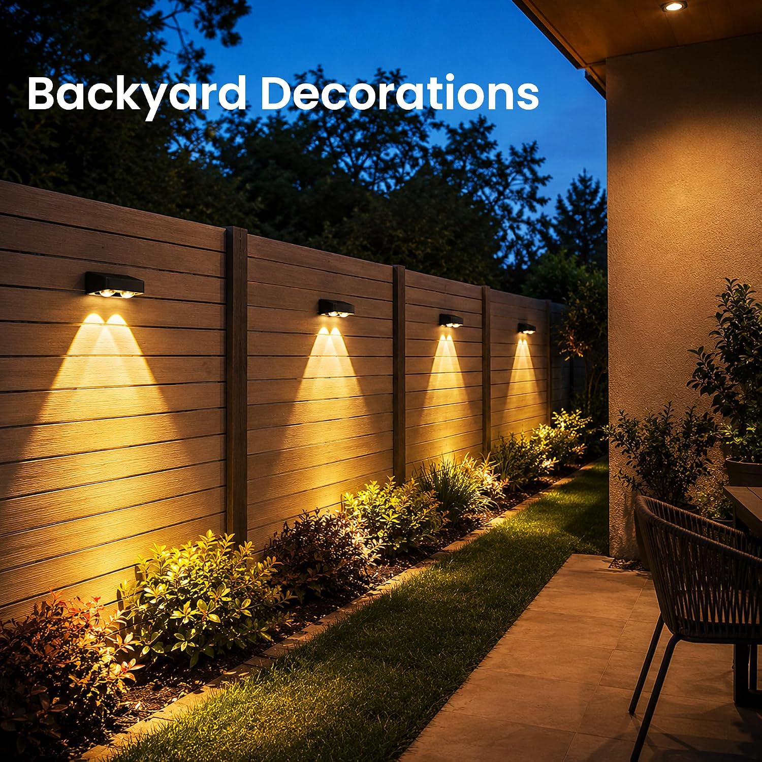 Thumbnail 5 de ESUNYD Solar Fence Lights, 20-Pack RGB Waterproof Outdoor Step Lights
