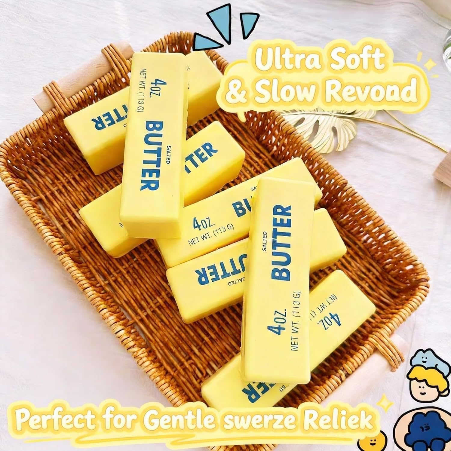 Detalle 2 de 12 Pack Butter Squishy Toy: Ultra-Soft Slow Rising Stress Relief Fidgets