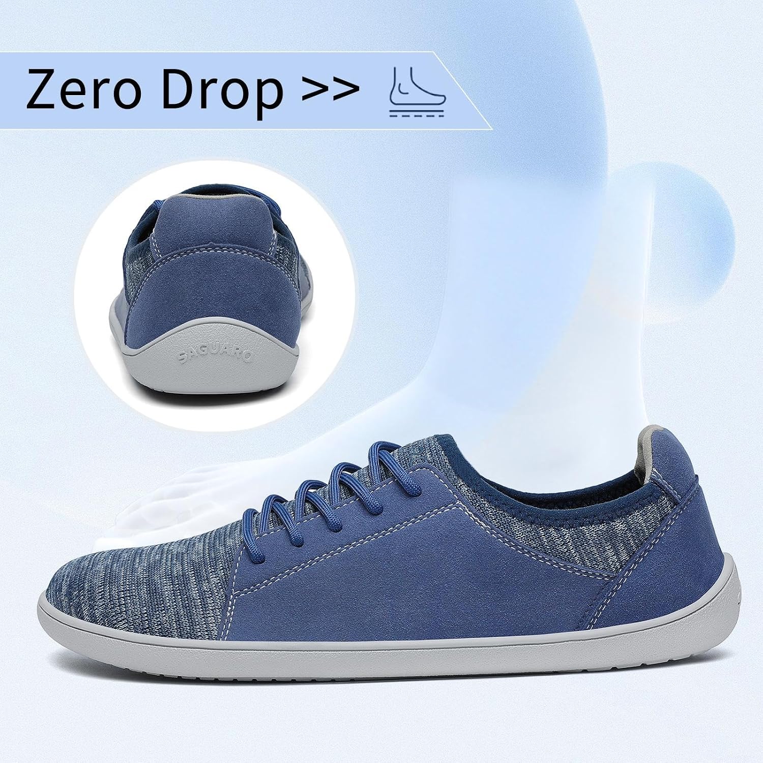 Thumbnail 4 de SAGUARO Barefoot Minimaliste Luck III-Casual: scarpa da camminata unisex, traspirante e leggera