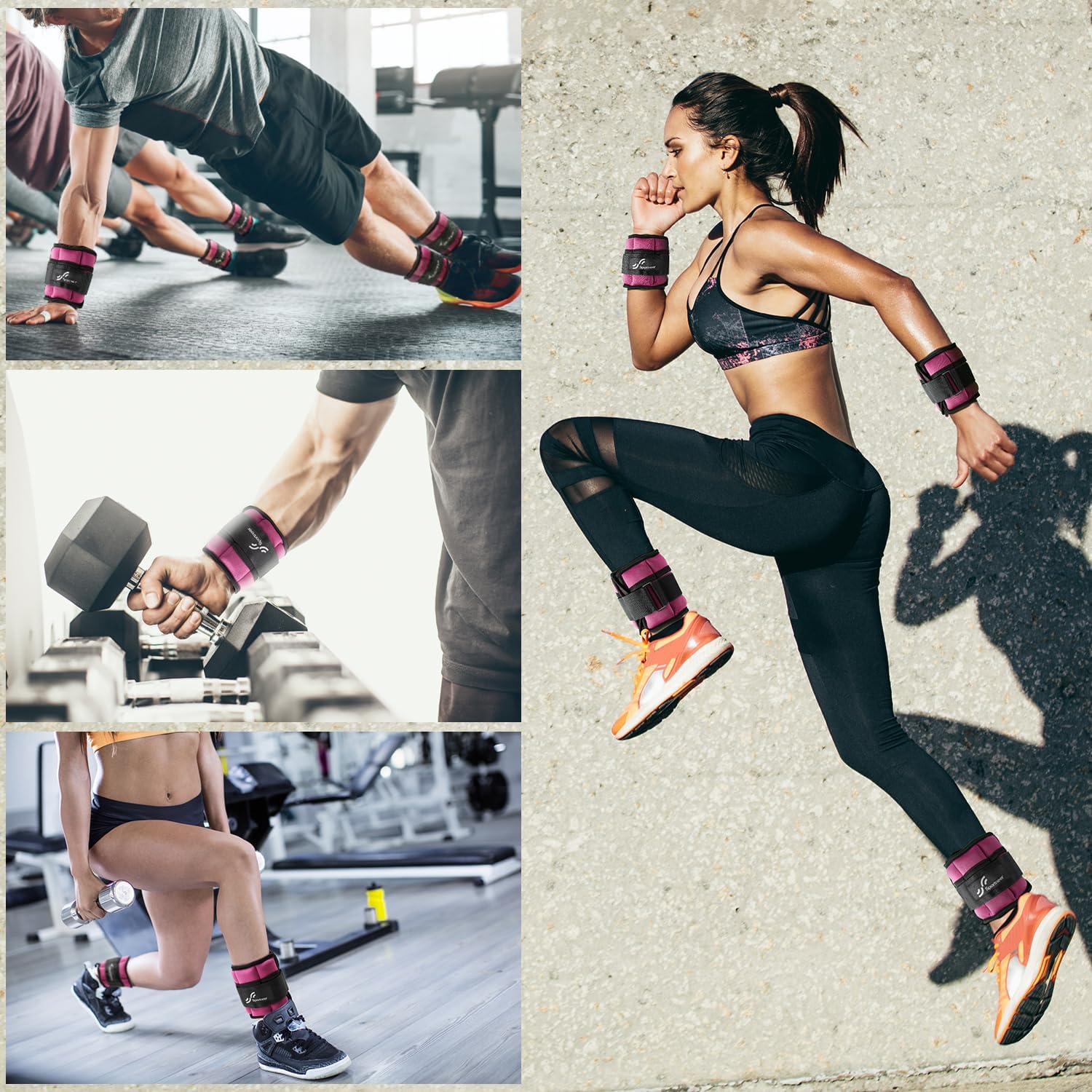 Thumbnail 6 de Sportneer Adjustable Ankle Weights Set: Leg Weights for Home Workouts