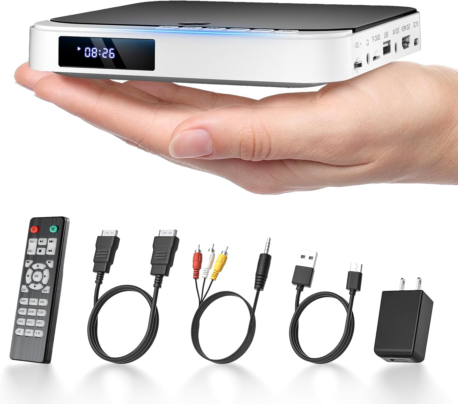 Detalle de DESOBRY HDMI DVD Player: All-Region, 1080P Mini with HDMI/AV Output
