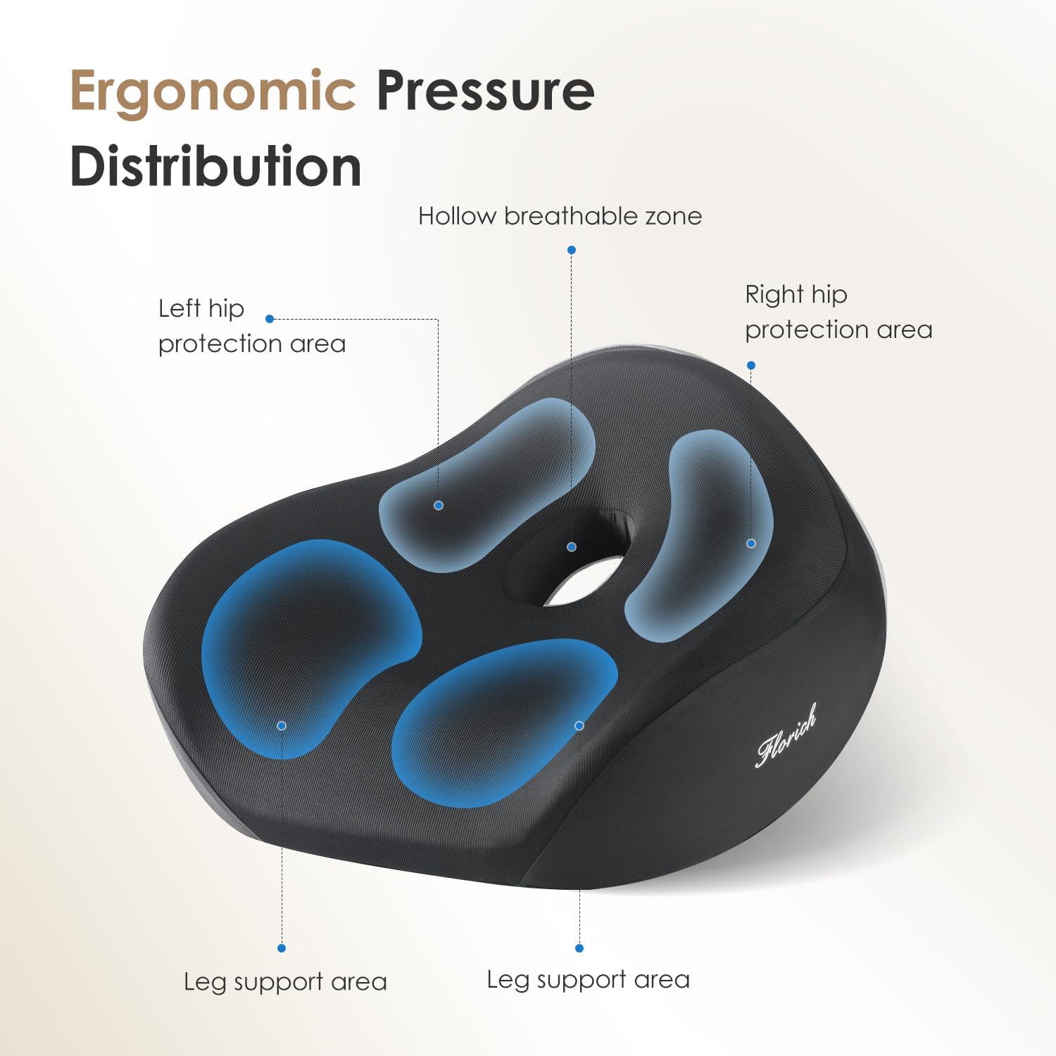 Detalle de FLORICH Car Seat Cushion, Memory Foam