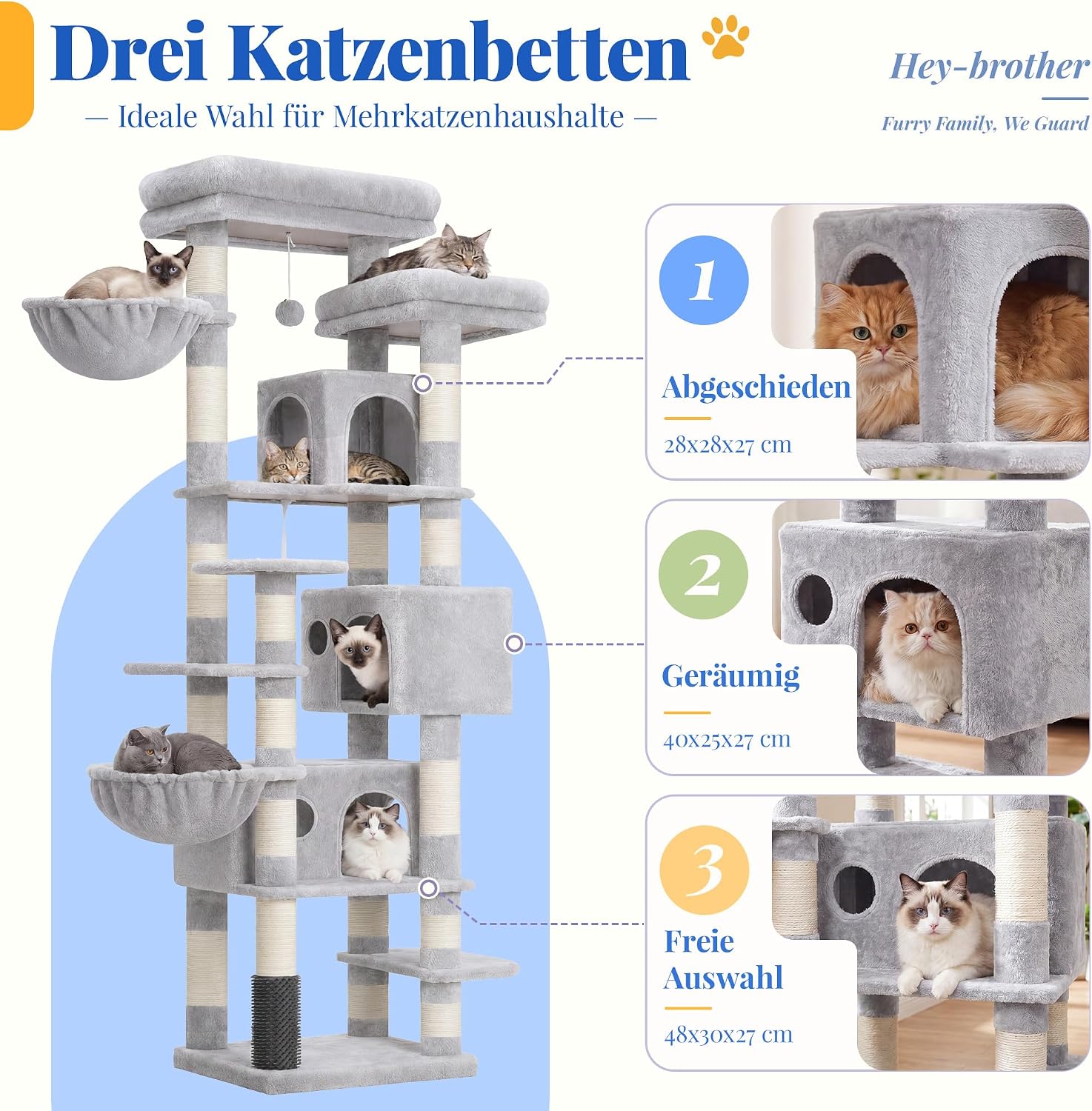 Detalle 1 de Hey-brother Kratzbaum 188 cm XXL Katzenbaum
