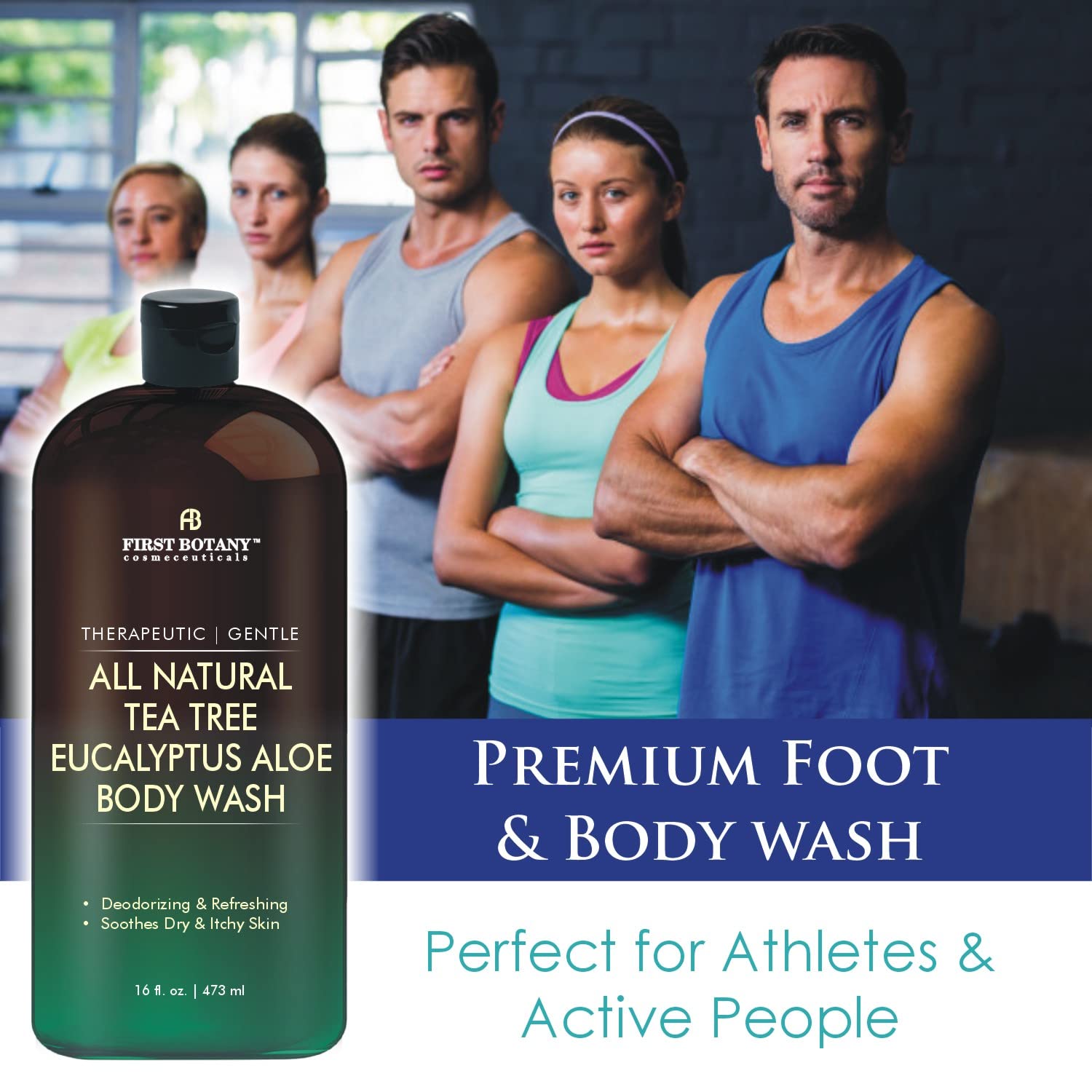 Thumbnail 5 de First Botany All Natural Body Wash (Tea Tree Eucalyptus) — 16 fl oz