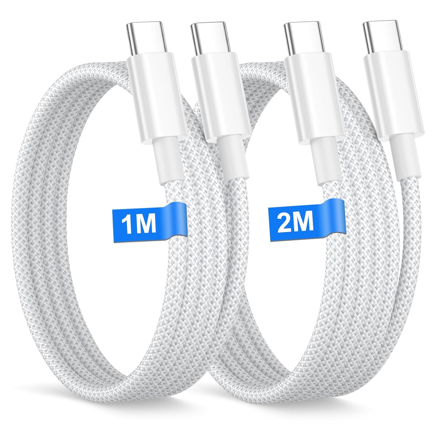 Detalle de iPhone 15 16 17 Cable USB C 60W 1m+2m