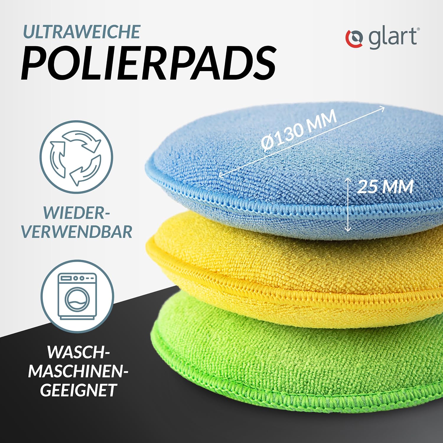 Detalle 2 de Glart 46PP Handpolierschwamm 130x25 mm