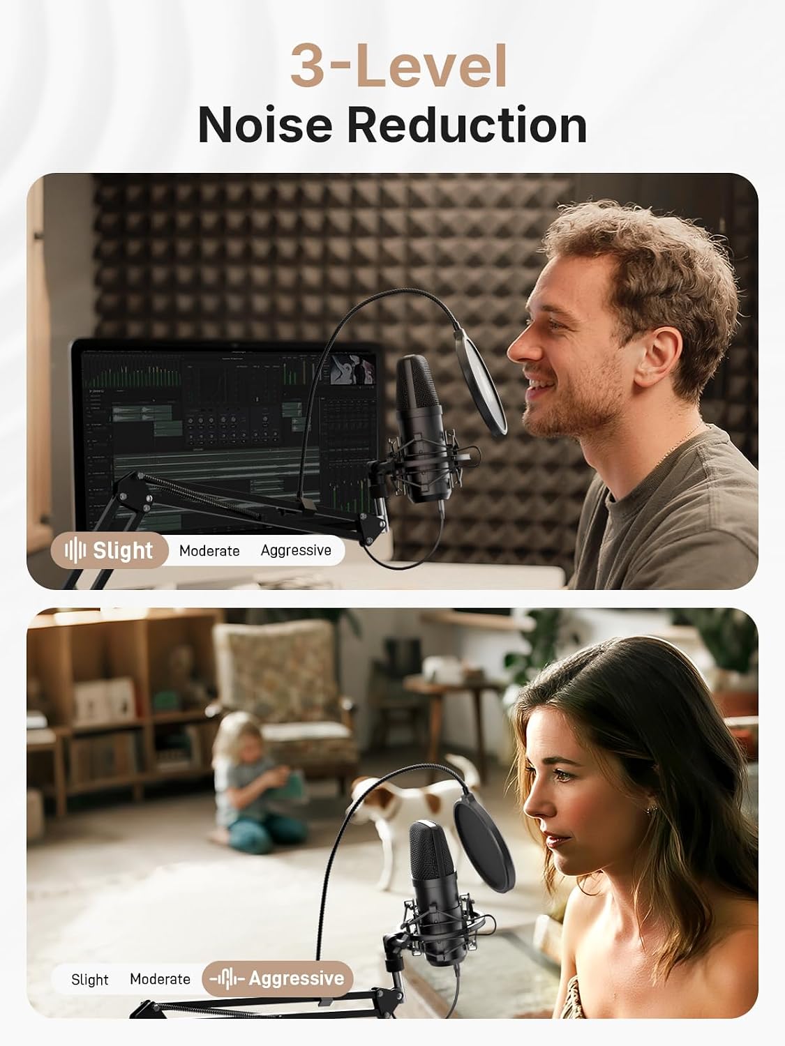 Detalle de MAONO A04 Gen2 USB/XLR Condenser Microphone Kit, 192kHz/24-Bit