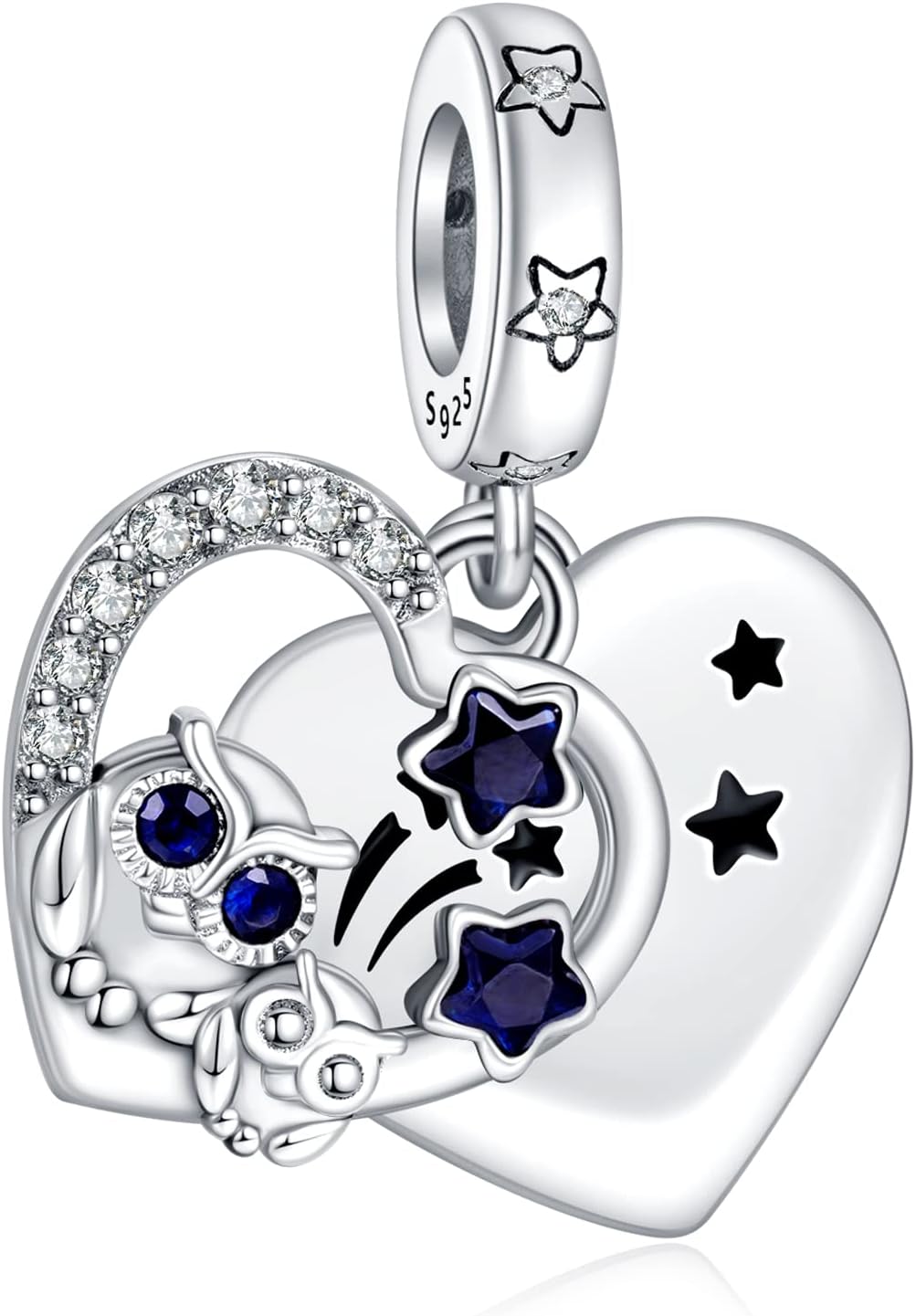 Detalle de Rimgoris Plata de Ley 925 Charm para pulsera 🌙