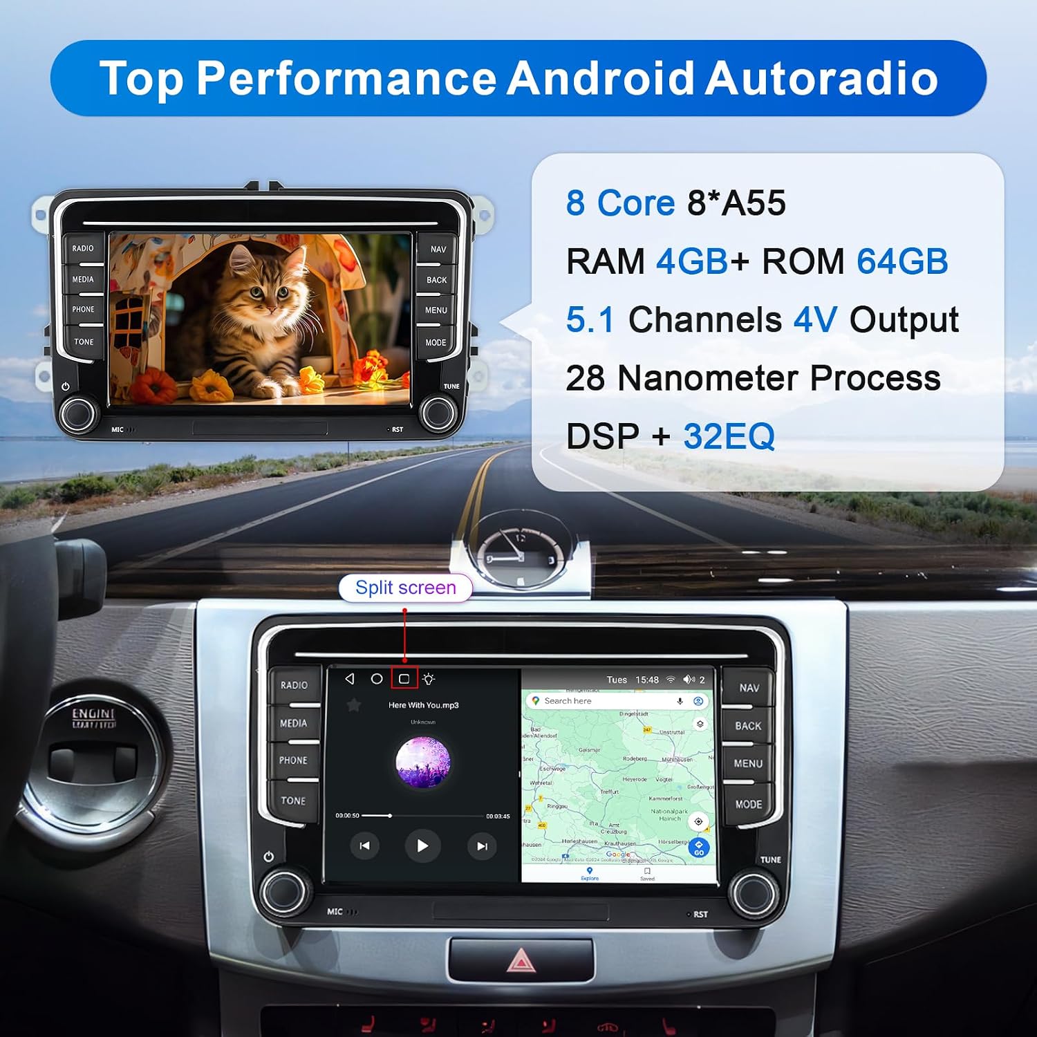 Detalle 2 de Woibugee Android Autoradio 7 Zoll