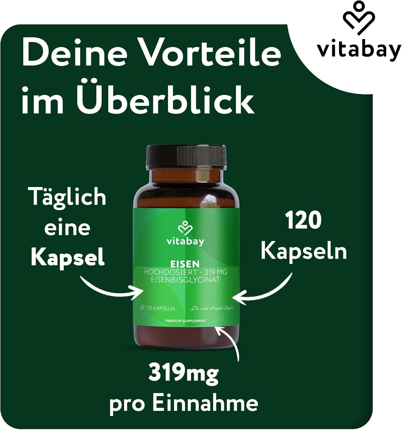 Thumbnail 5 de Vitabay Eisen 319 mg – 120 vegane Kapseln