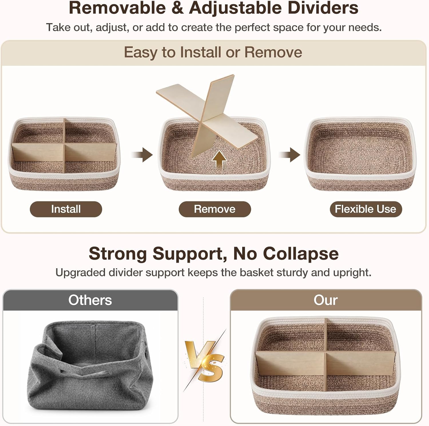 Detalle de Woven Storage Baskets, 3-Pack