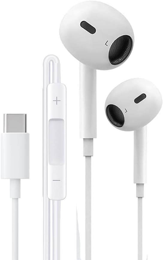 USB-C Kopfhörer für iPhone 16: Kabellose Eins-zu-eins Soundqualität mit Mikrofon & Fernbedienung