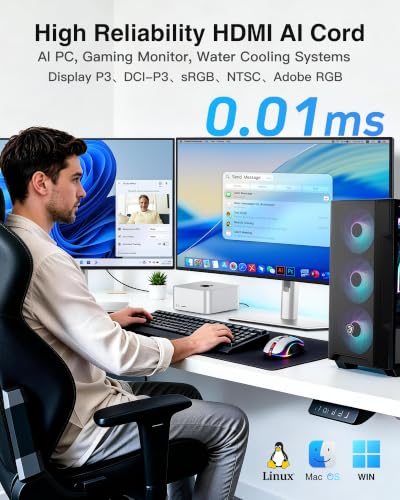Detalle de Ubluker câble HDMI 2.1 certifié 3 m, jusqu’à 10K et 48 Gbit/s