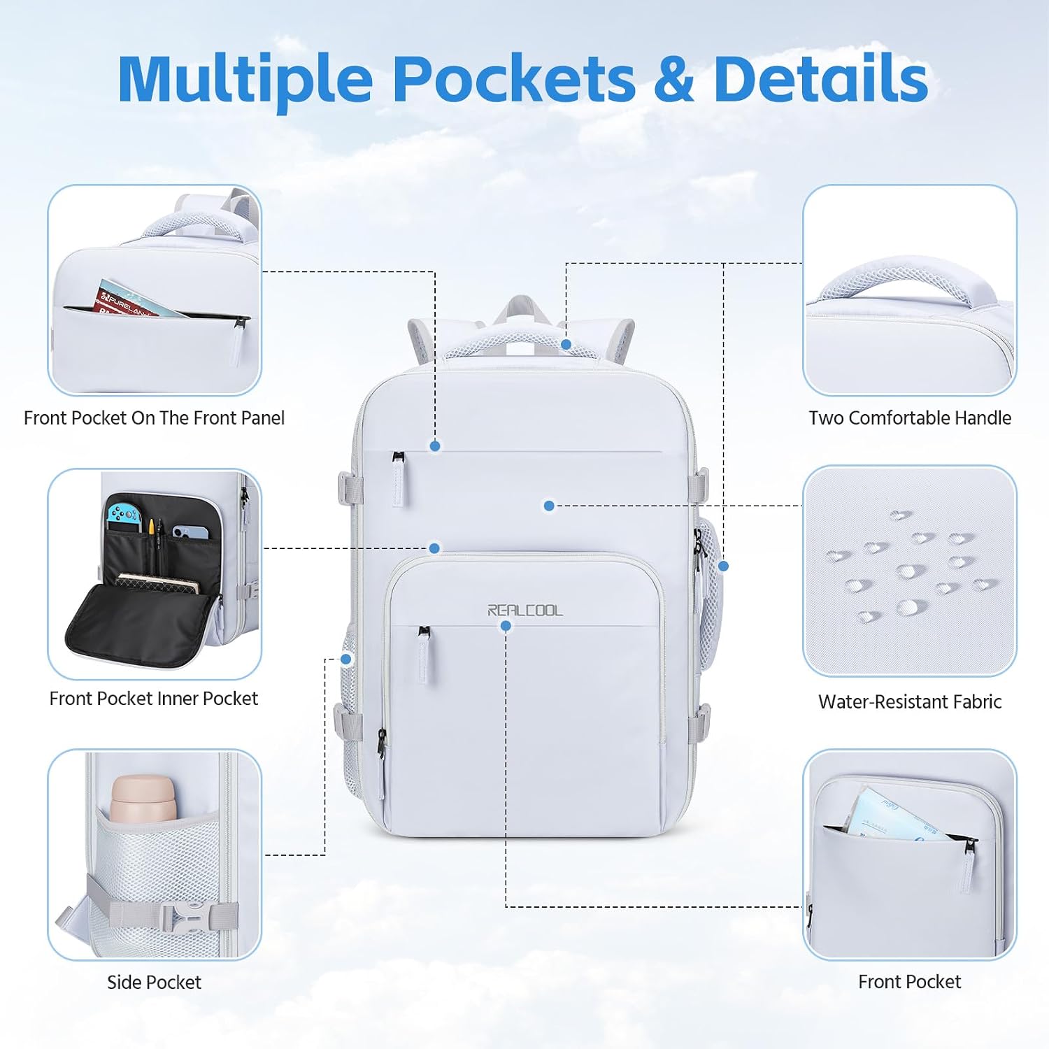 Detalle de RealCool Laptop Backpack, 15.6-Inch