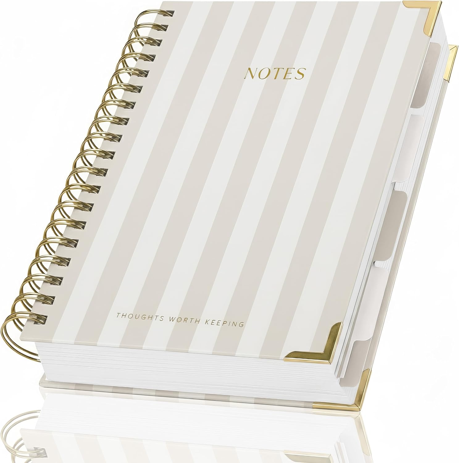 Detalle de ZICOTO B5 Spiral Notebook with 300 Pages, Repositionable Dividers and Hardcover