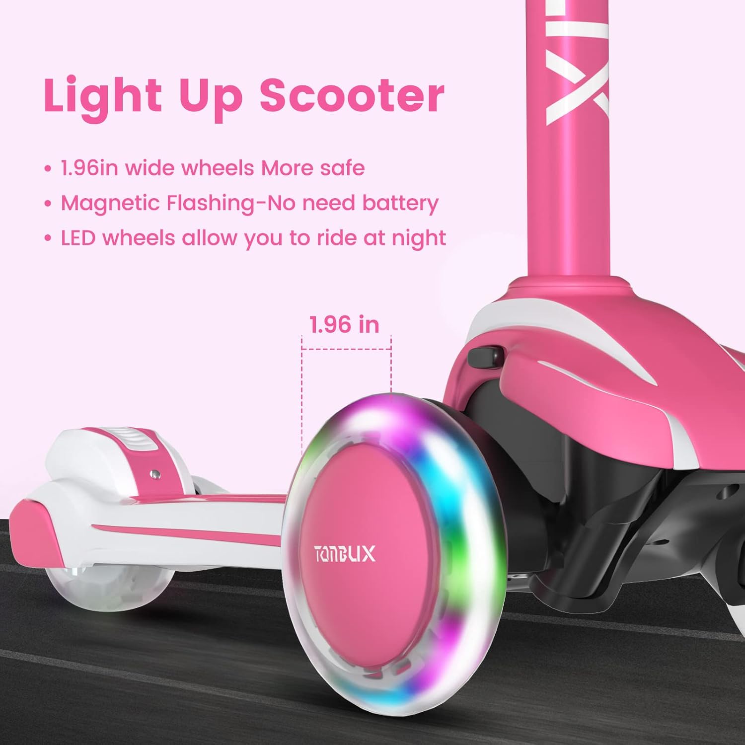 Detalle de TONBUX Kids Scooter 4-height, ages 3โ12 ๐ด