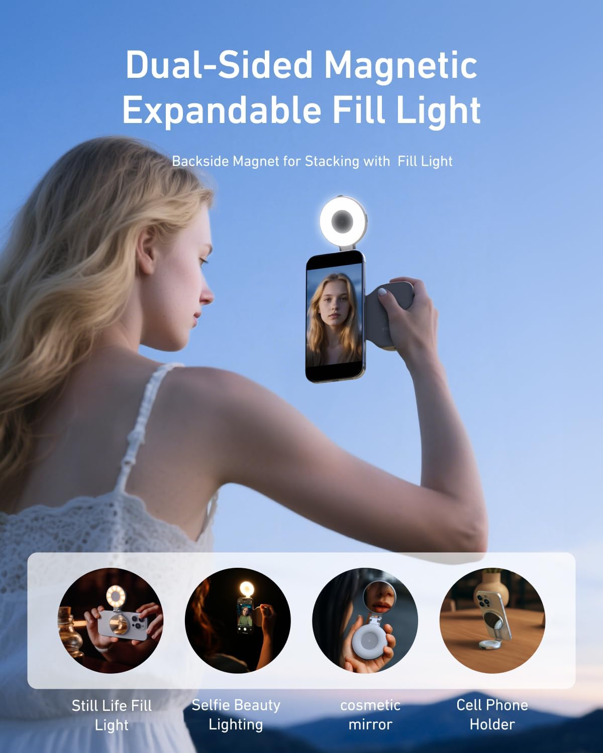 Detalle 2 de TELESIN Fun Shot Magnetic Phone Grip 2‑in‑1