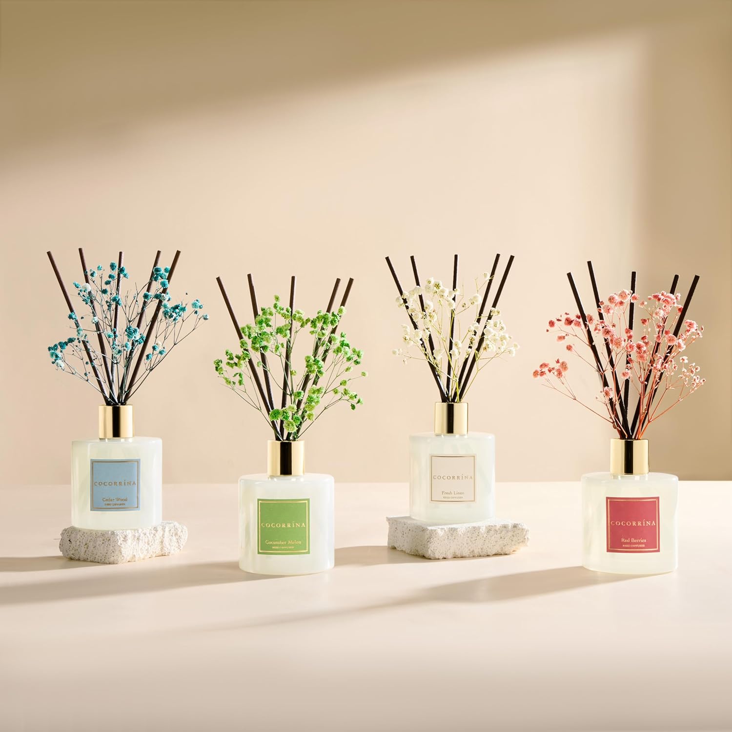 Thumbnail 5 de COCORRÍNA Raumduft Reed Diffuser Fresh Linen mit 8 Duftstäbchen (200 ml) – langanhaltender Duft für Zuhause & Bad