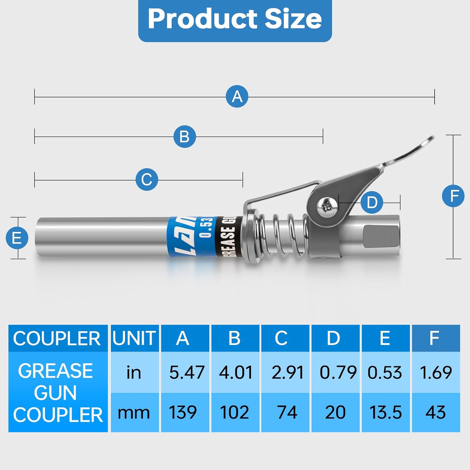 Thumbnail 4 de LANNIU Grease Gun Coupler Kit 12000 PSI