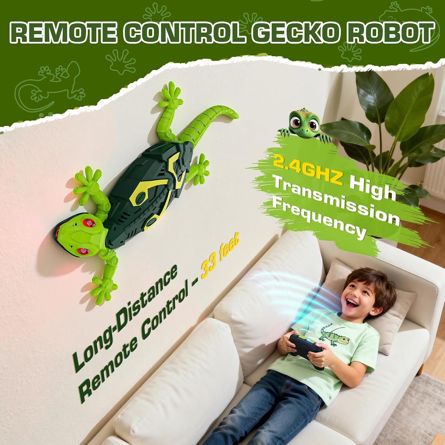 Thumbnail 2 de Yidoroye Robo Alive Wall Crawler Gecko remote control toy (wall-climbing lizard robot)