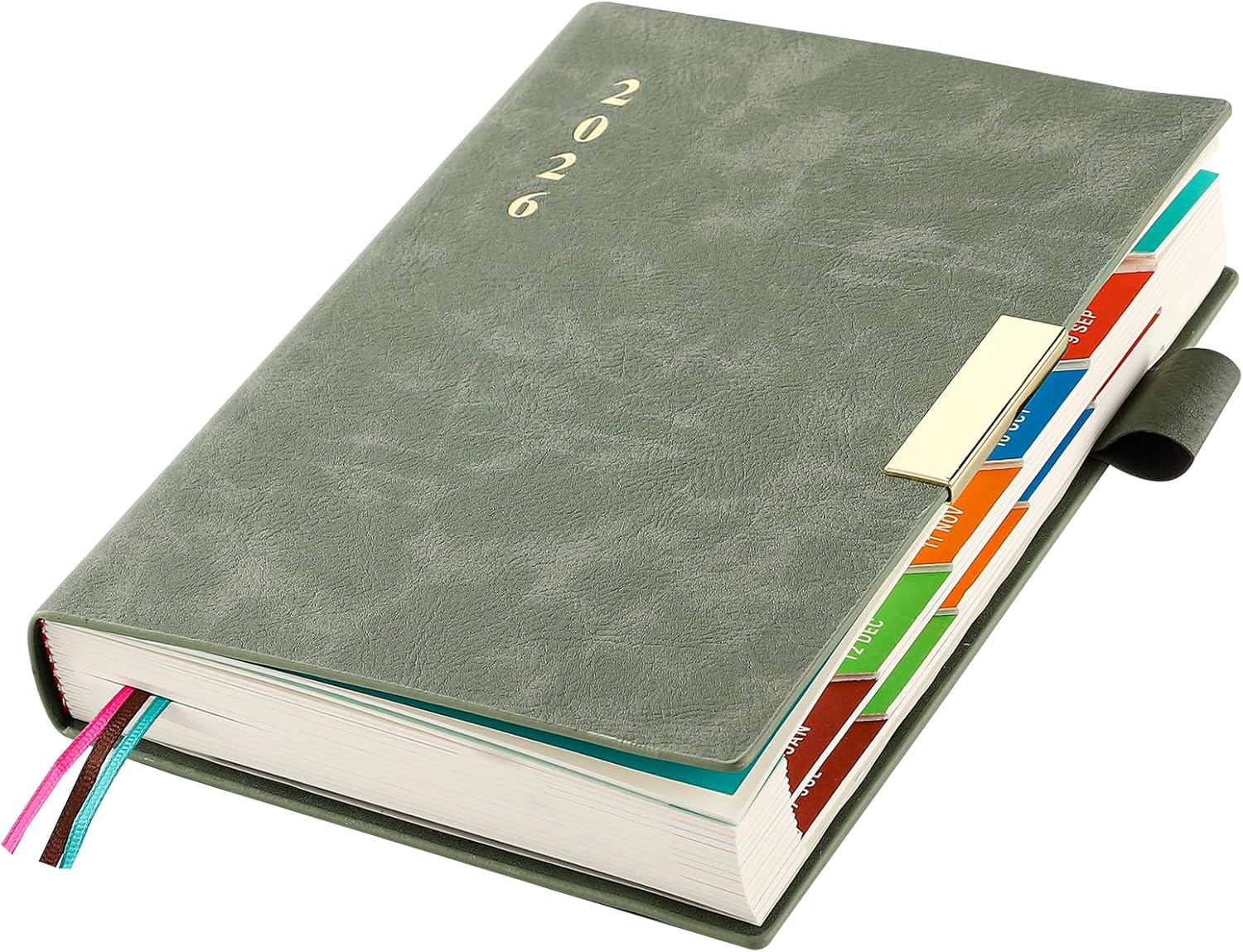 Thumbnail 1 de Donfulfip 2026 Diary A5 Page a Day: A daily planner with colour monthly tabs and a hardback cover