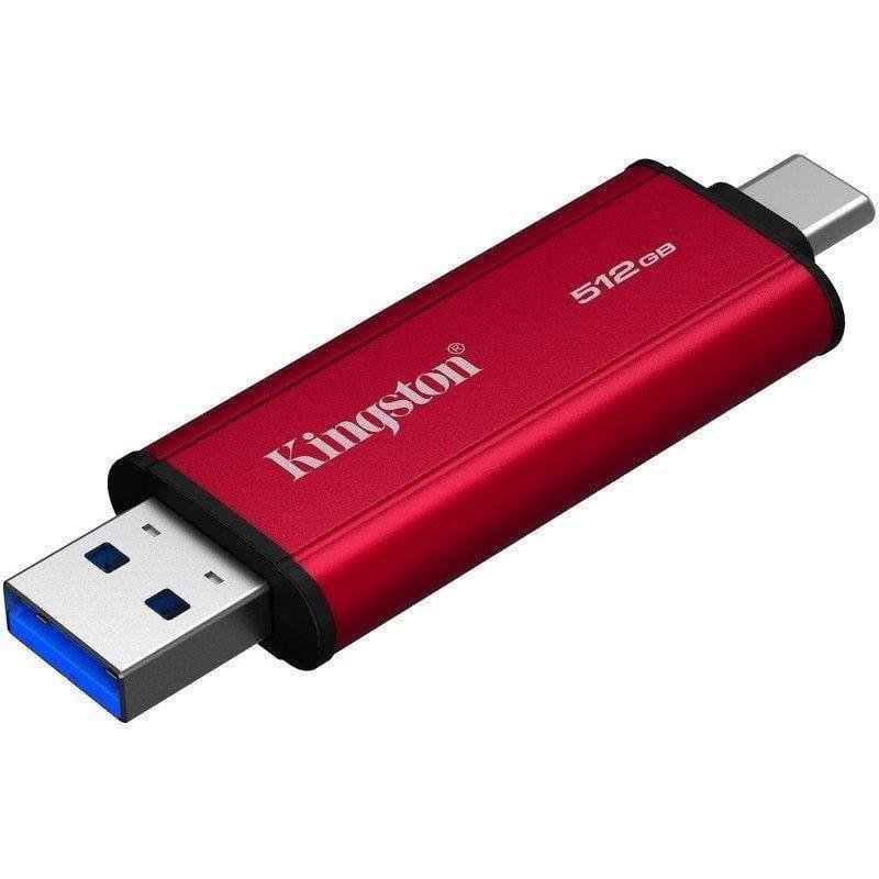 Detalle 2 de Kingston Dual USB-A/C 512GB SSD: Dualidad USB para movilidad y velocidad