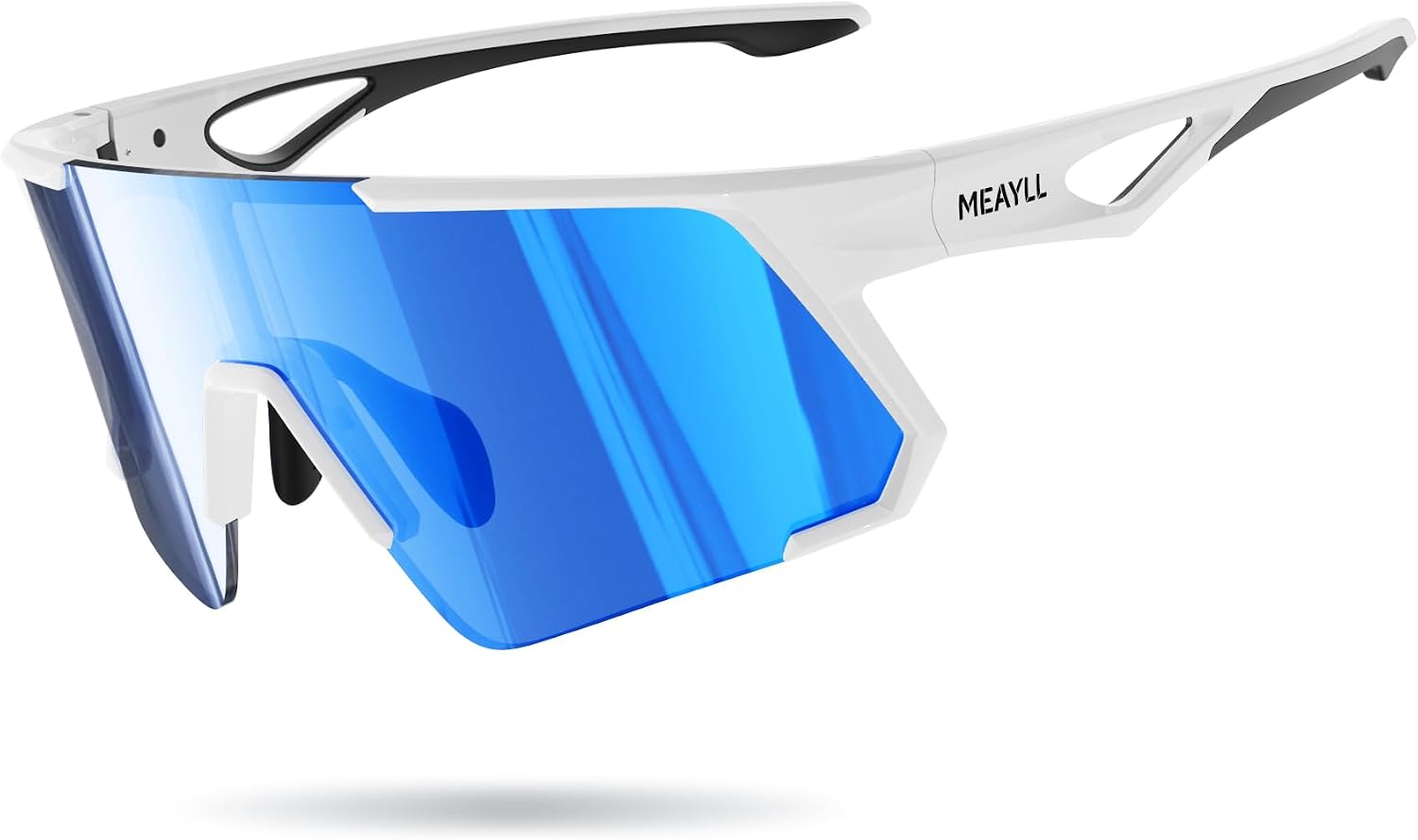 Detalle de Meayll Fahrradbrille Herren Damen – UV400 Schutz, TR90 Rahmen, verstellbare Nasenpads