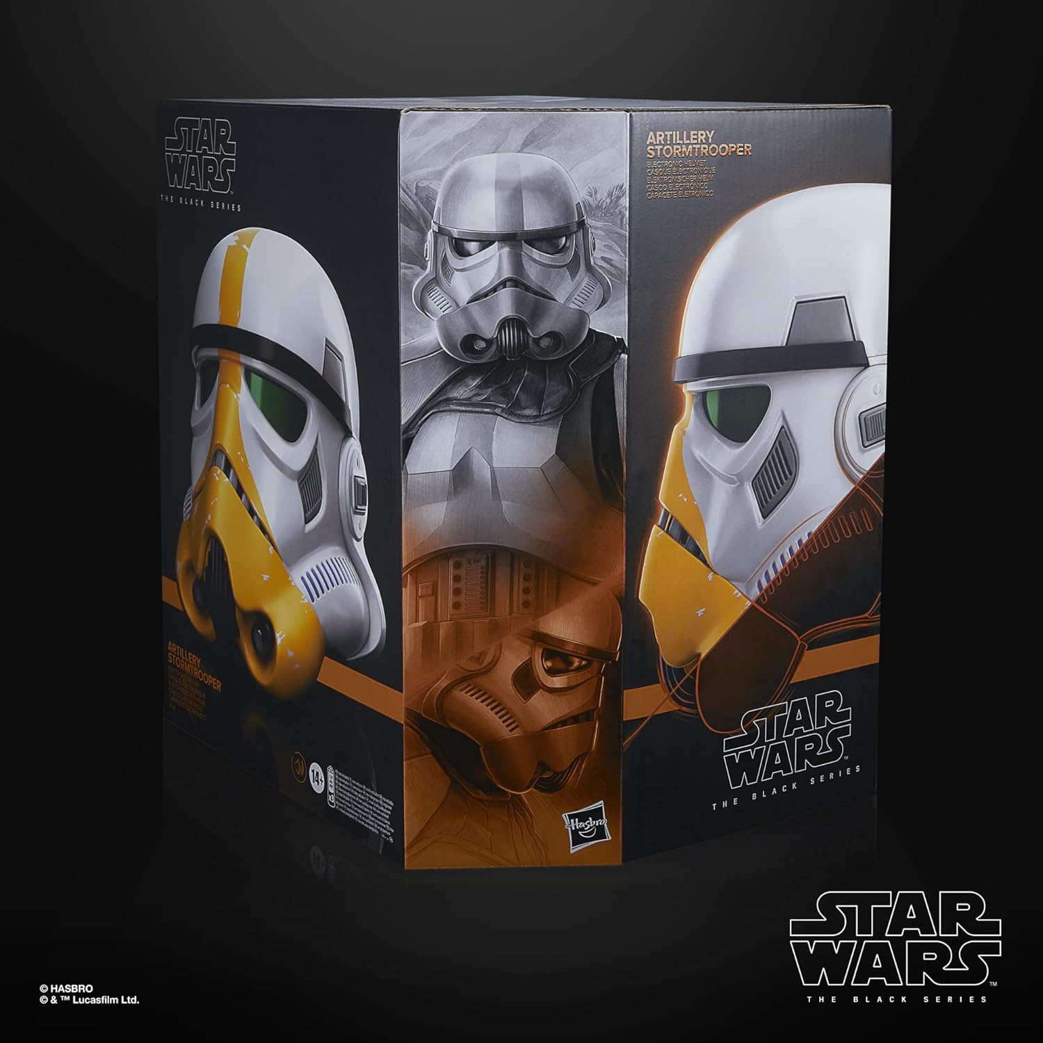 Detalle de Star Wars The Black Series Mandalorian Artillery Stormtrooper Premium Electronic Helmet