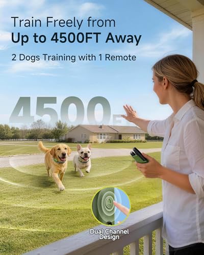 Detalle de HapTop Dog Shock Collar - 4500FT Remote Training System for 10-120lb Dogs