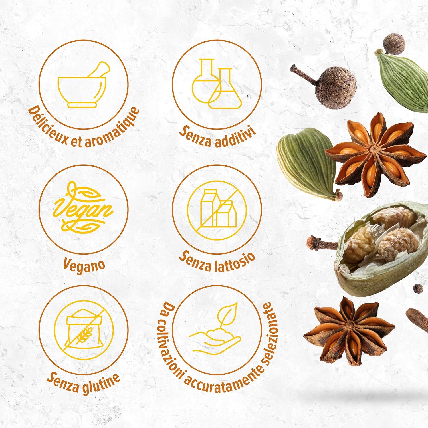 Detalle de Garam Masala Monte Nativo (500g) – Spezie indiane autentiche per curry, carni e verdure