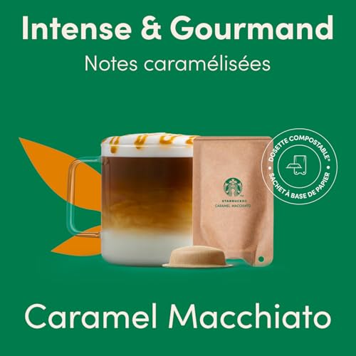 Detalle de NESCAFÉ Dolce Gusto NEO Starbucks Caramel Macchiato, 30 Tasses — dégustation et confort au quotidien