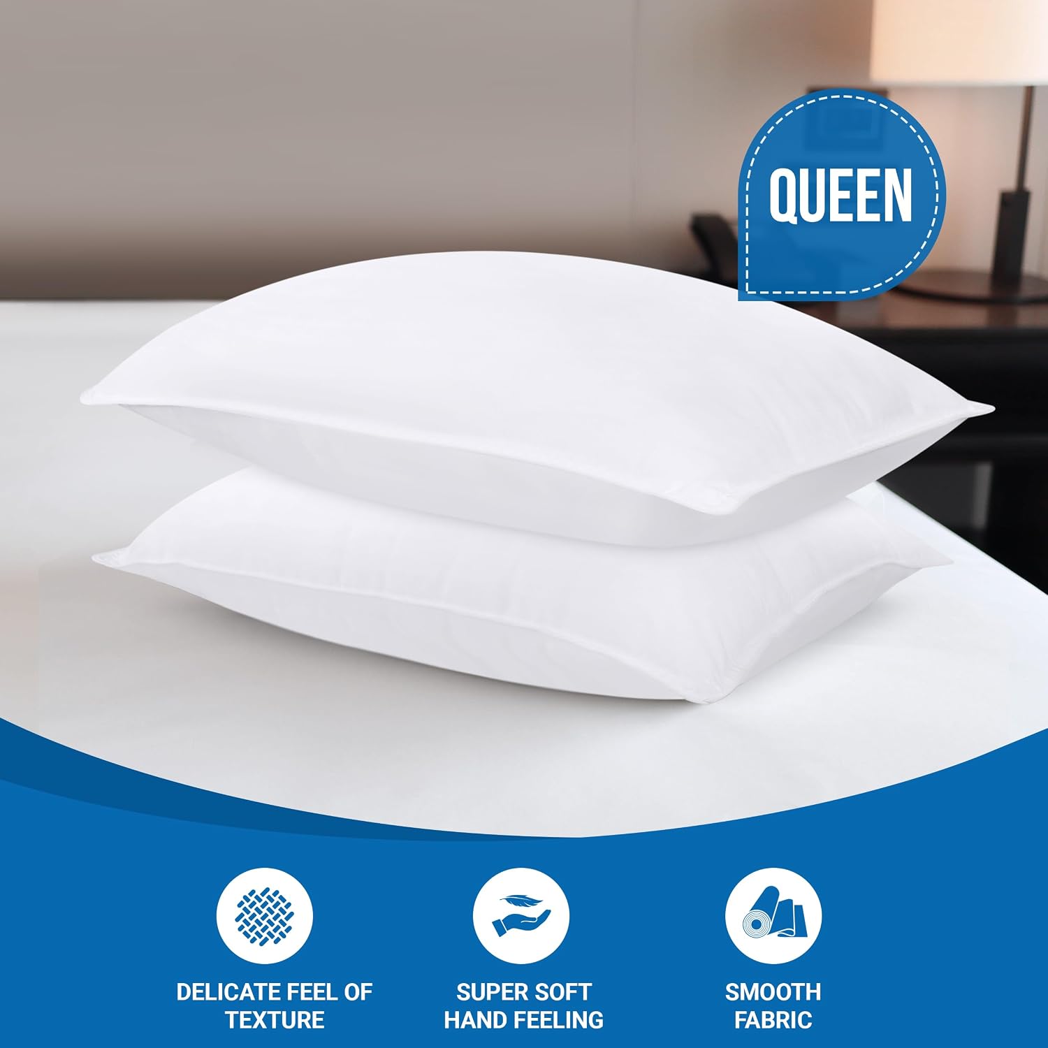 Detalle 2 de Utopia Bedding Kopfkissen Set 2x 50 x 70 cm