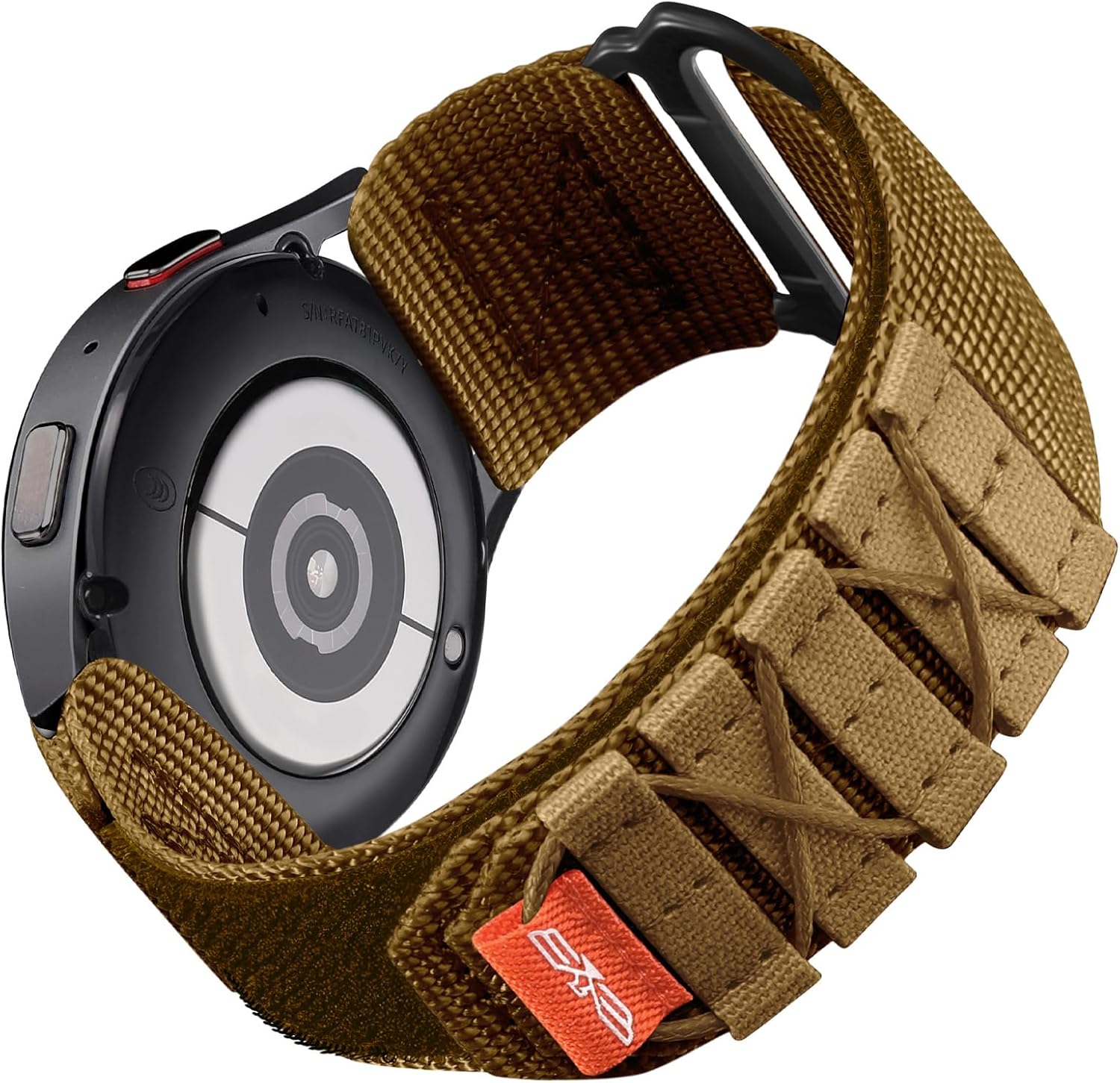 Detalle de Bandletic Nylon Strap for Samsung Galaxy Watch (20mm) – S/L Tan
