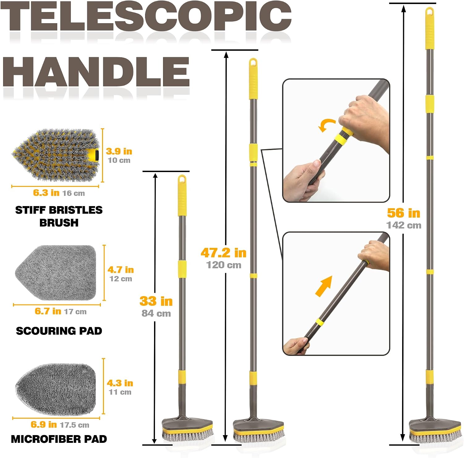 Detalle 2 de NEWE Telescopic Bathroom Cleaning Brush
