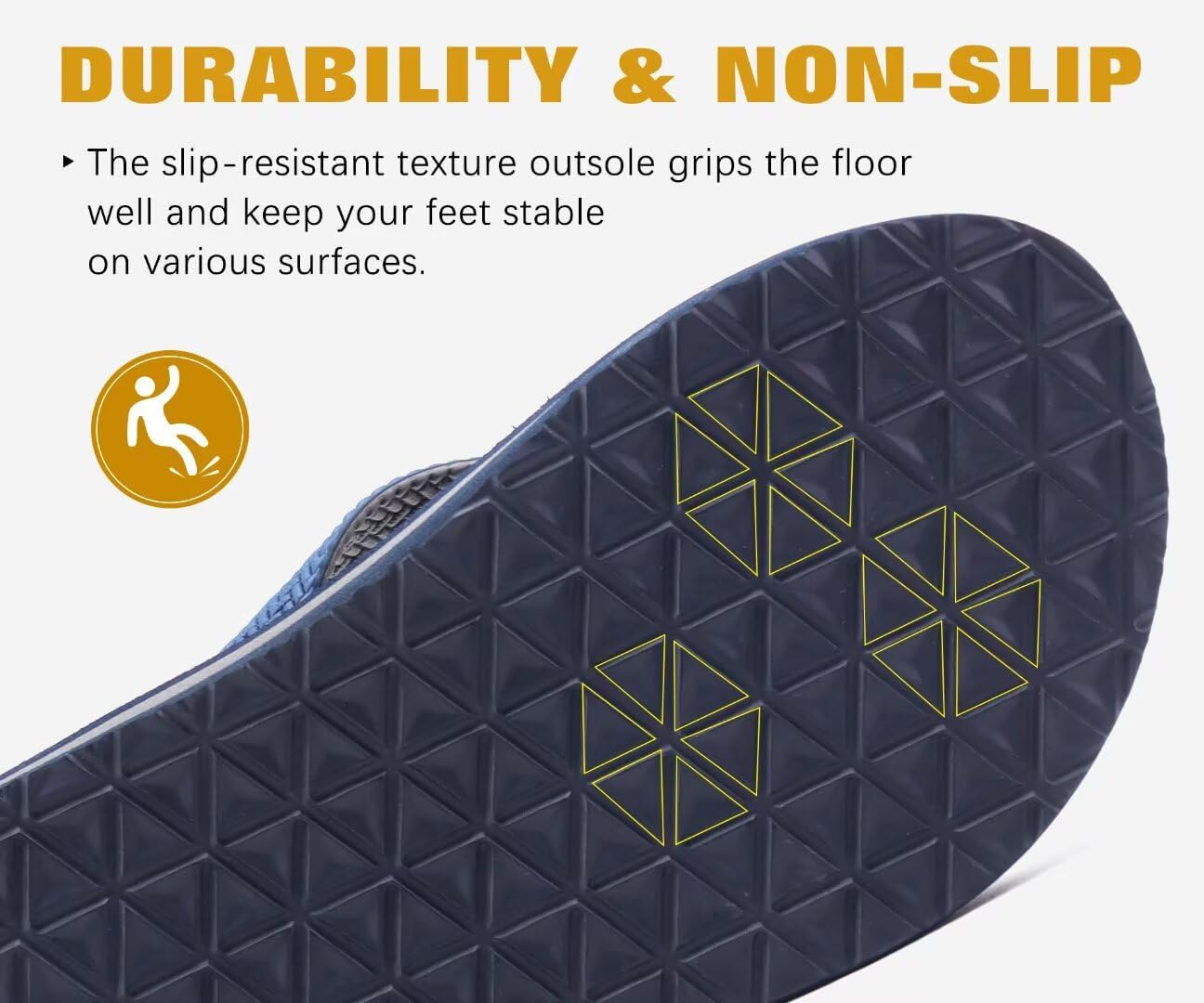 Detalle 2 de KuaiLu Leather Arch Support Flip Flops for Men
