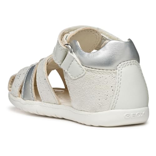 Detalle 1 de Geox B Sandal MACCHIA Gir 👶 Sandalia Bebé-Niñas, White/Silver