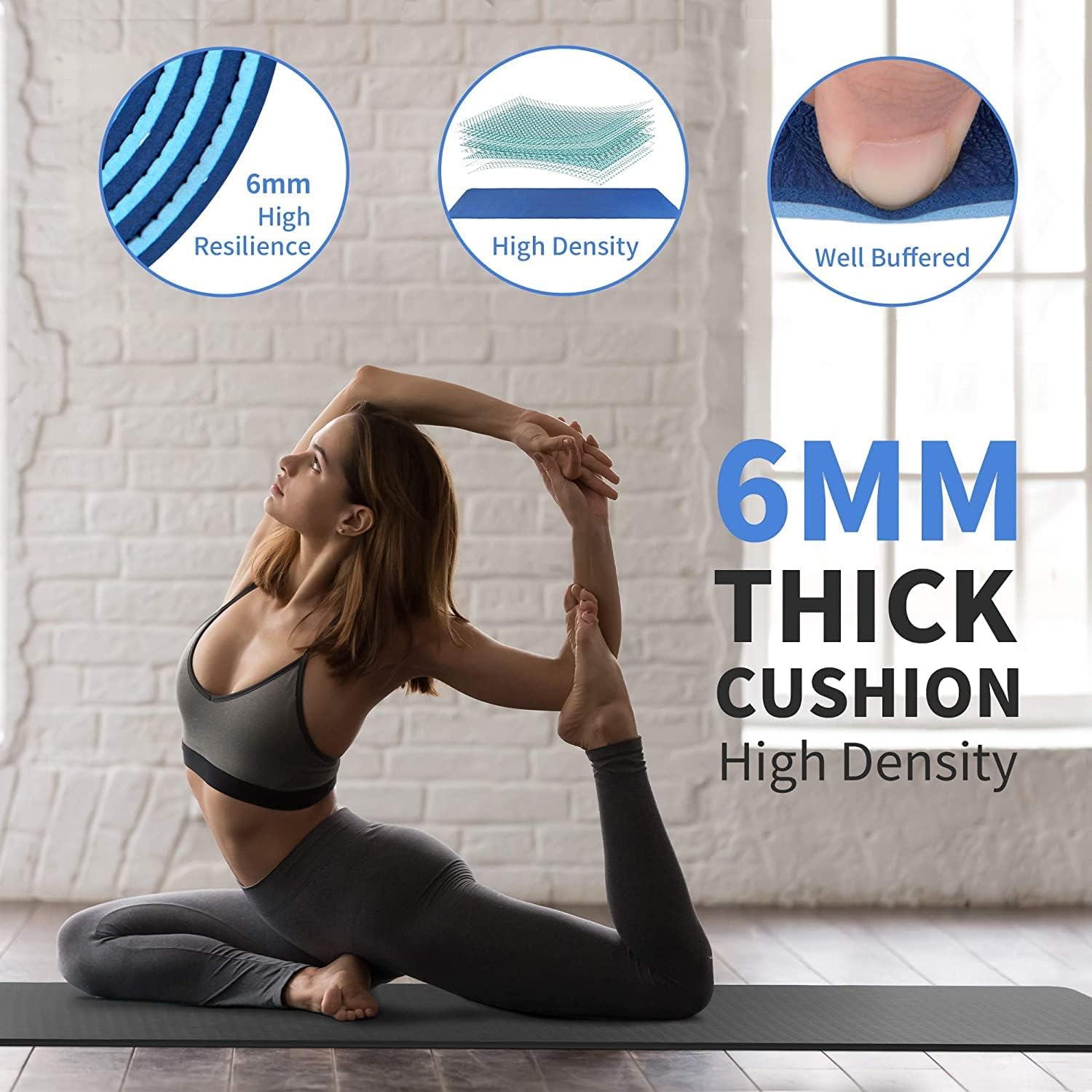 Thumbnail 4 de CAMBIVO Yoga Matte Extra Lang 213 x 81 cm