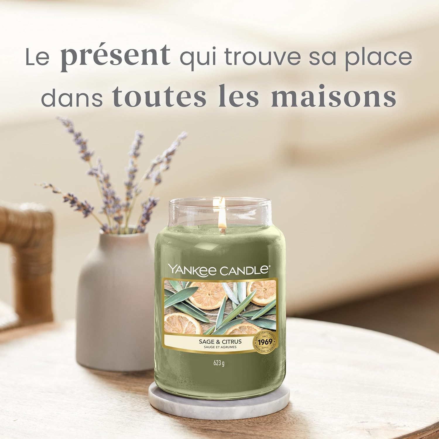 Thumbnail 5 de Yankee Candle Bougie parfumée Sauge & Agrumes Grand Pot – longue durée, 150 heures