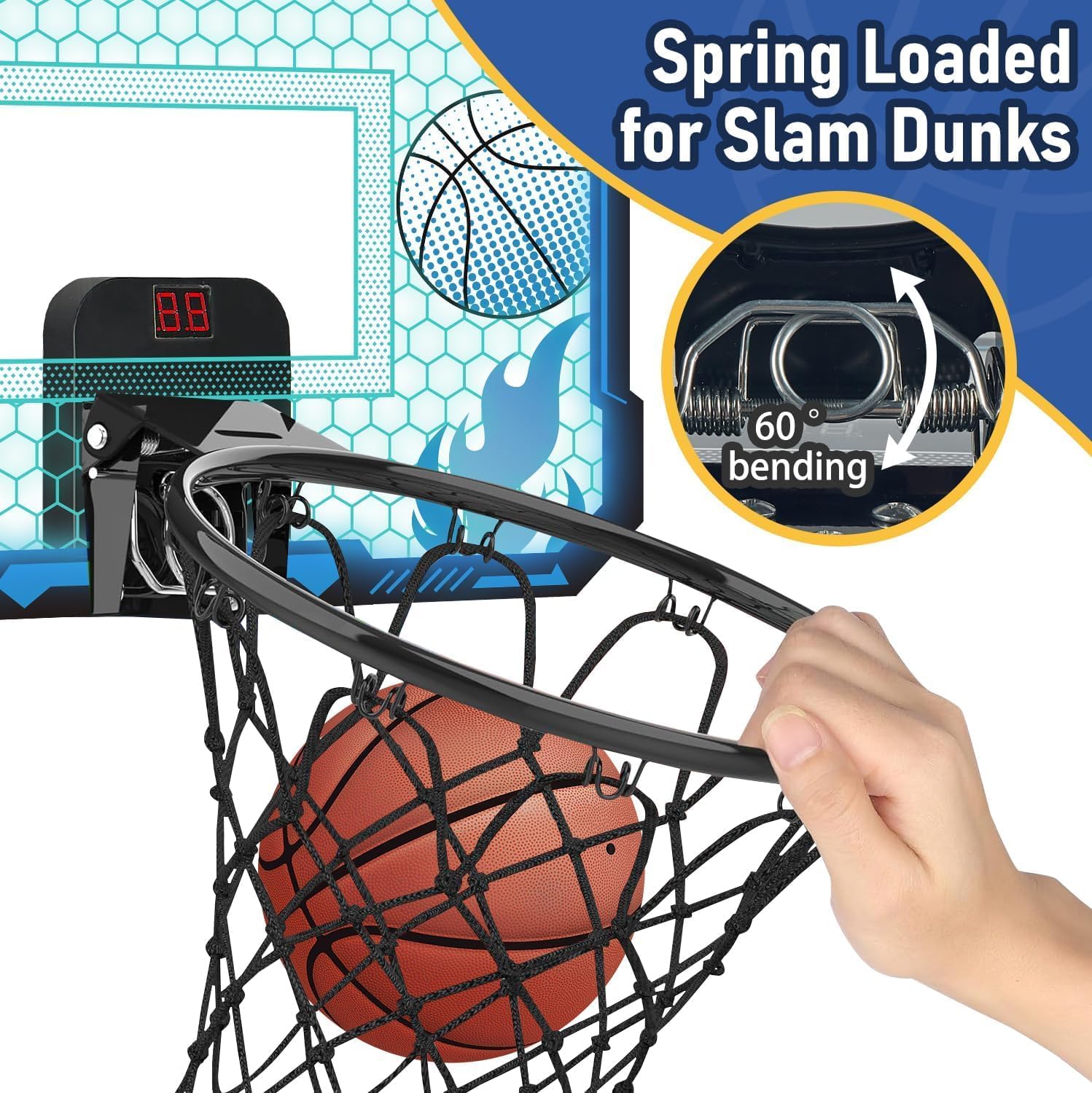 Thumbnail 5 de VROGTIK Indoor Basketball Hoop LED with Remote