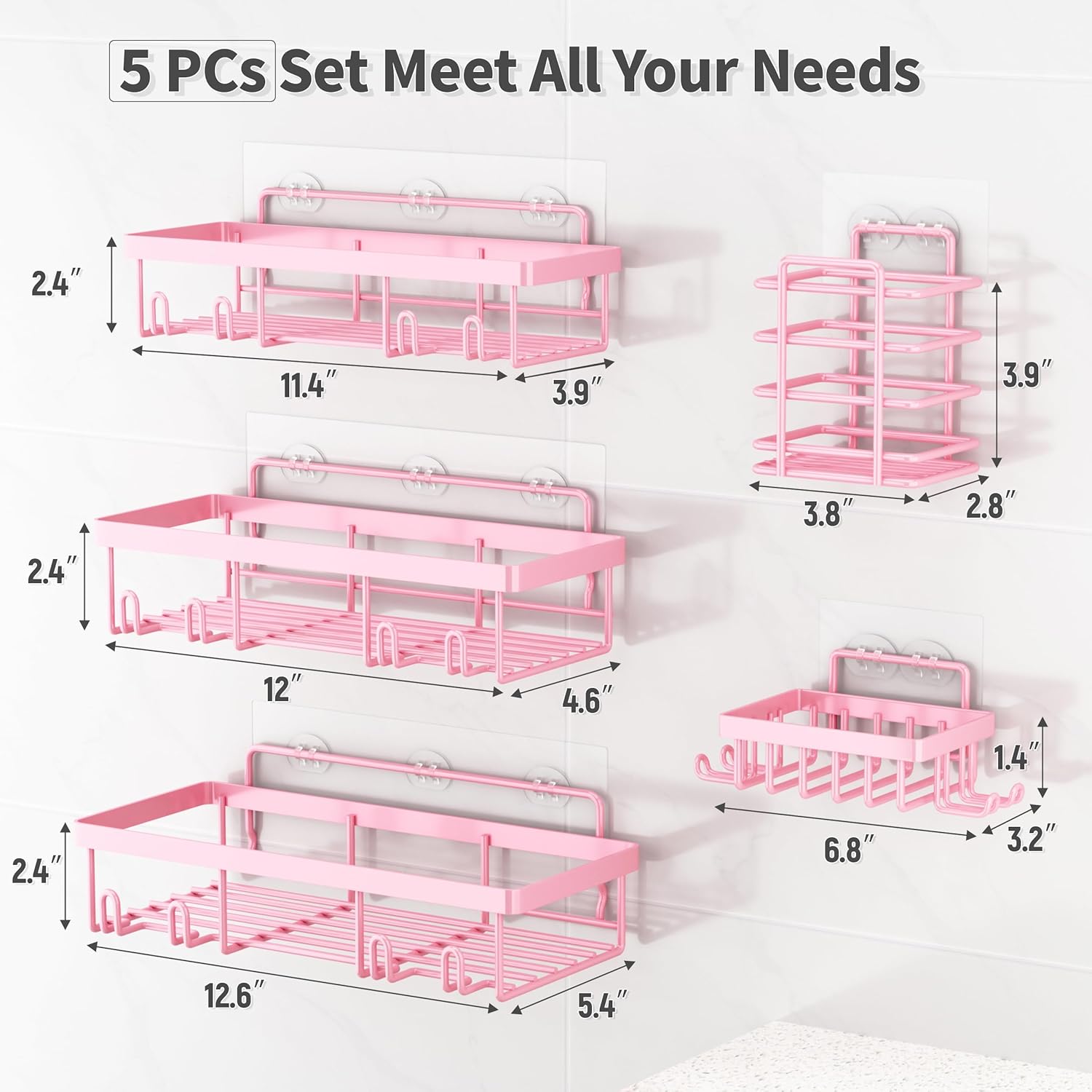 Thumbnail 4 de Liuoud 5-Pack Shower Caddy Organizer Rack