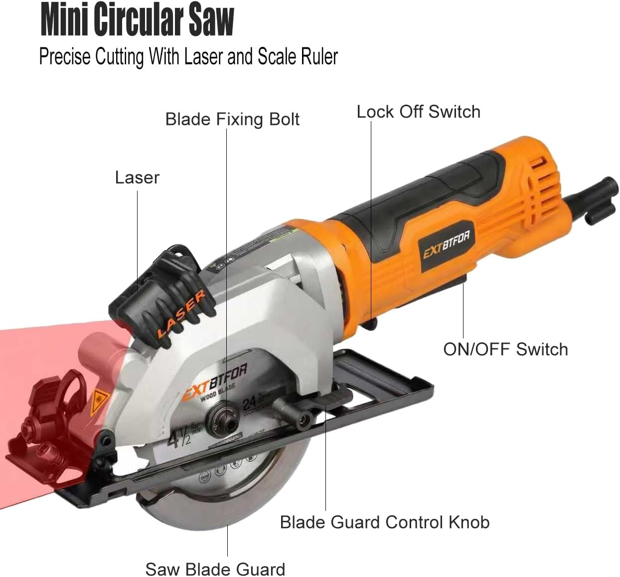 Detalle de Extbtfor Mini Circular Saw with 4-1/2-Inch Blade