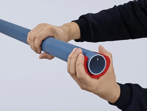 Detalle de KNIPEX BiX Schneider 90 22 10 BK – Präzises Schneiden von Kunststoffrohren und Dichthülsen