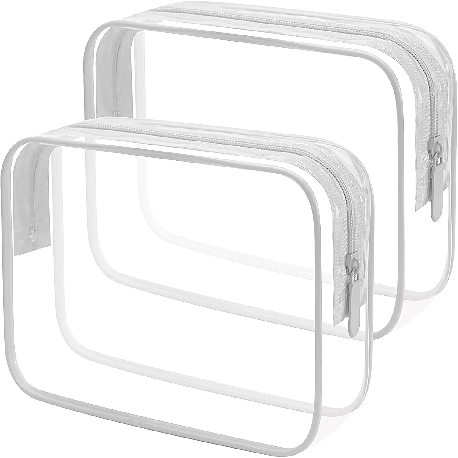 Detalle de Lermende Trousse de Toilette Transparente TSA - 1 Litre, sac à liquides conforme aéroport, pratique et robuste
