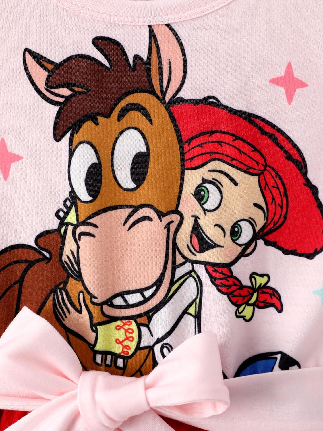 Detalle 2 de Disney Princess Frozen Elsa Minnie Mouse Stitch Toddler Girl Romper With Skirt Overlay (2-6 Years)