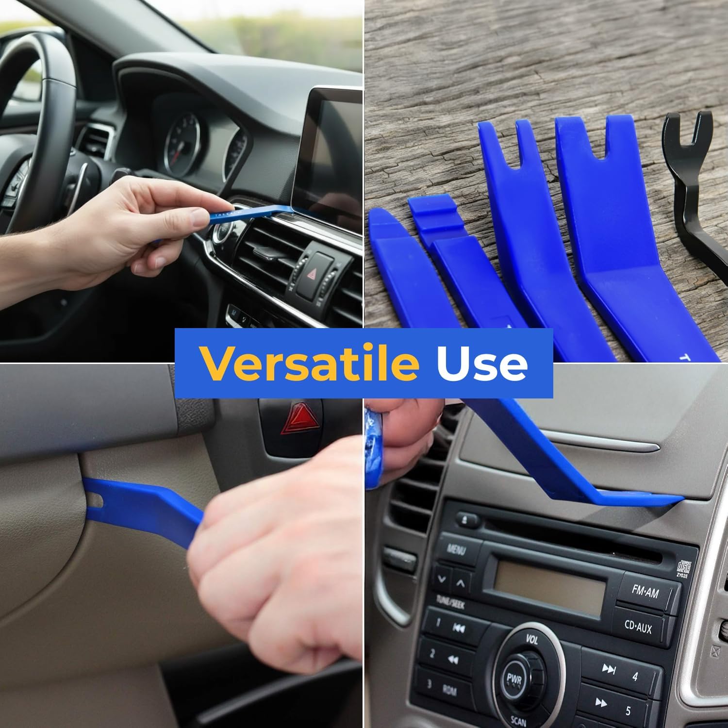 Detalle 2 de Tresalto 8542041600 Auto Trim Removal Tool Kit, 5-Piece Nylon Pry Set