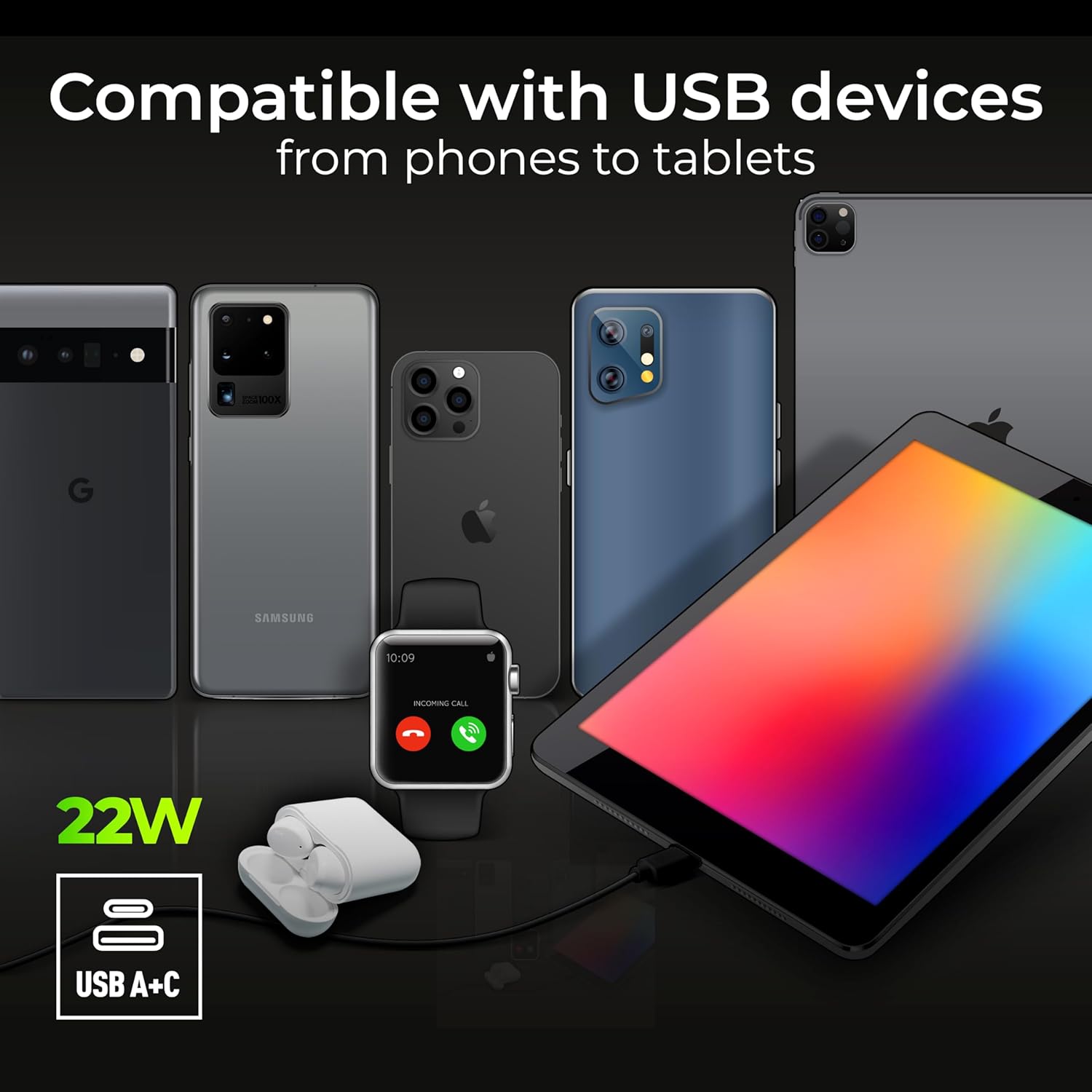 Thumbnail 2 de BG Electrical NBS22UAC22W 22W double USB socket