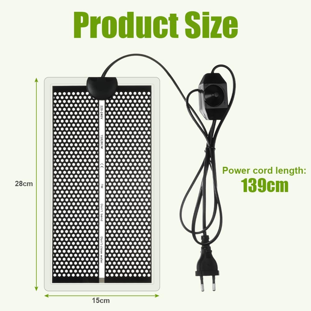 Thumbnail 1 de Tapis chauffant pour terrarium Adiwo Reptile 15 x 28 cm (7 W) avec contrôle de température