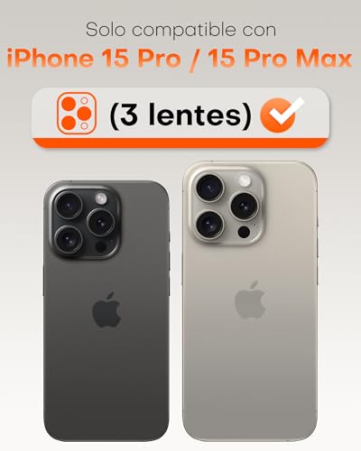 Detalle 2 de TOCOL Protection d'objectif iPhone 15 Pro Max