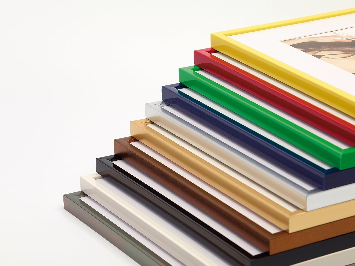 Detalle de Walther Design Cadre Photo Acier 3X 15x20 cm – Galerie avec Passe-Partout