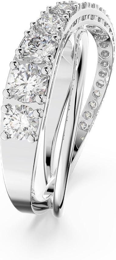Detalle de Swarovski Anillo Twist Talla redonda, Blanco 💍